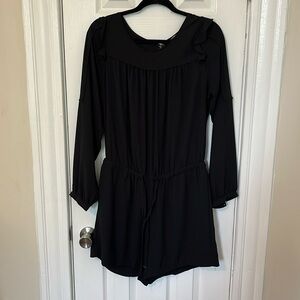 Black Chiffon Loft Romper